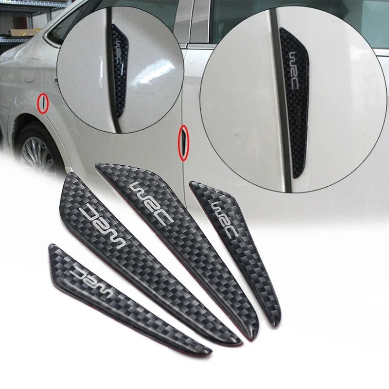 

Auto Car Rearview Mirror Side Door Bumper Sticker Car Carbon Fiber Protector Carbon Fiber PU Surface Anti-Rub Door Edge Strips