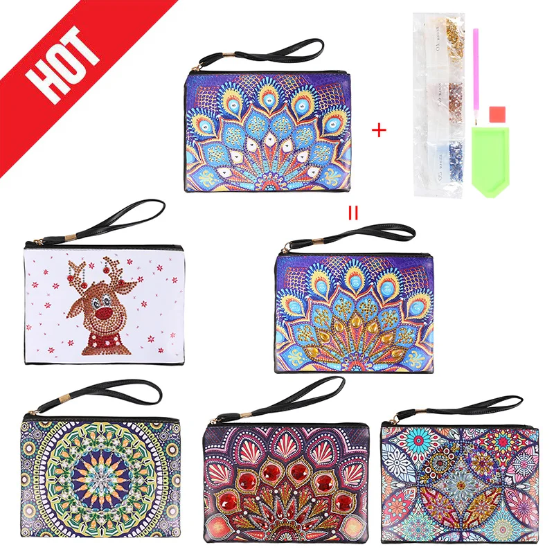 

Handbag DIY Special Shaped Diamond Painting Wristlet Wallet Women Clutch Makeup Organizer Storage Bag Embroidery Christmas Gift