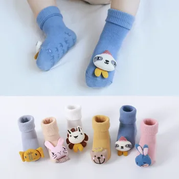 

Baby Socks Cute Cartoon Baby Stocks Soft Toddler Girls Boys Non Slip Infant Kids Socks 1~5Y Fashion