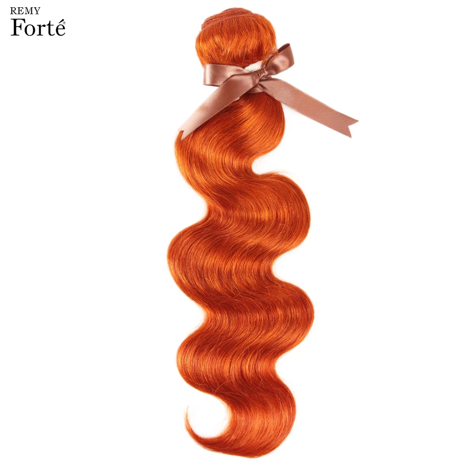 Remy Forte Human Hair Red Bundles Brazilian Hair Weave Bundles orange Body Wave Human Hair Bundles 100% Remy Hair 3/4 bundles