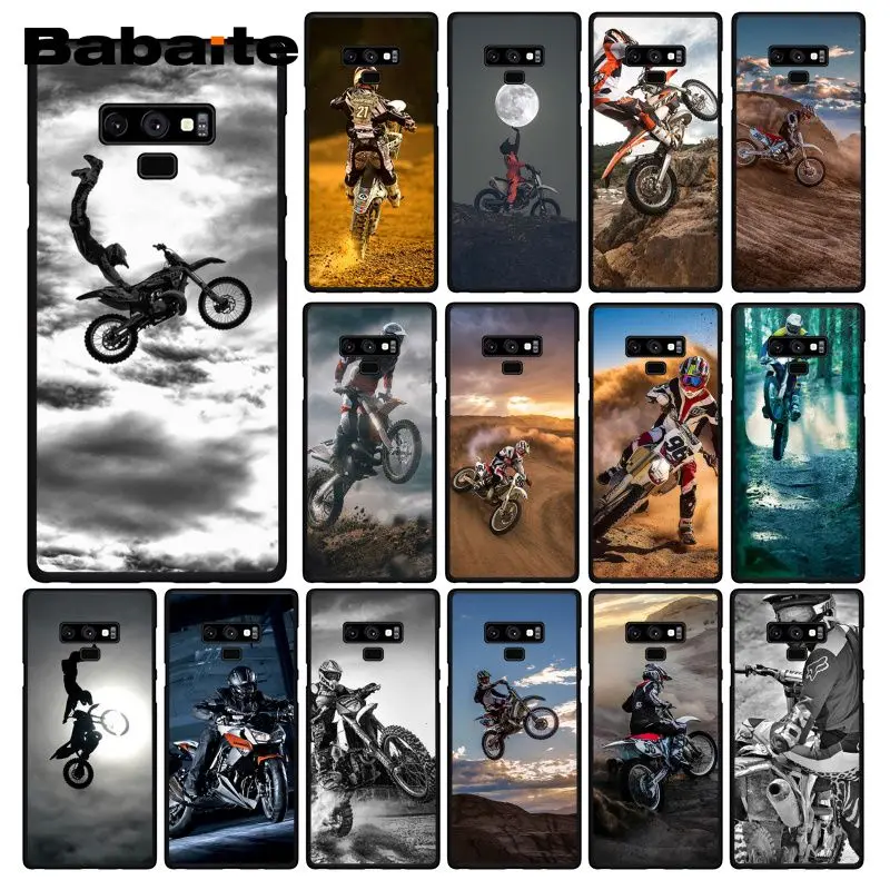 Спортивный чехол для телефона Babaite Moto Cross Samsung Galaxy A50 Note9 8 7 5 10 Pro J5 J6 Prime J7 DUO |