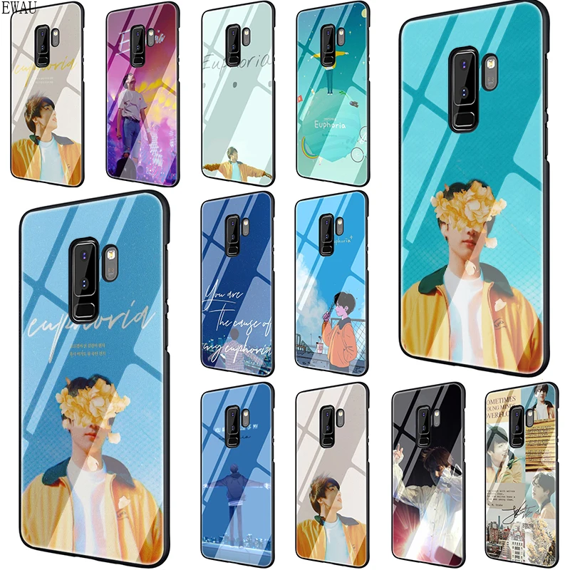 

EWAU Euphoria Jungkook Bangtan Boys Tempered Glass phone case for Samsung S7 S8 S9 S10 Note 8 9 10 plus A10 20 30 40 50 60 70