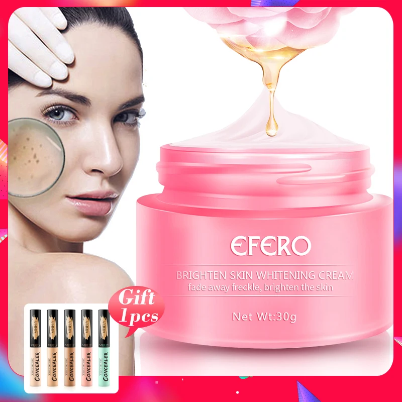 

EFERO Face Whitening Cream Freckle Cream Remover Dark Spots Pigment Melanin Brighten Skin Lightening Moisturize Serum Face Cream