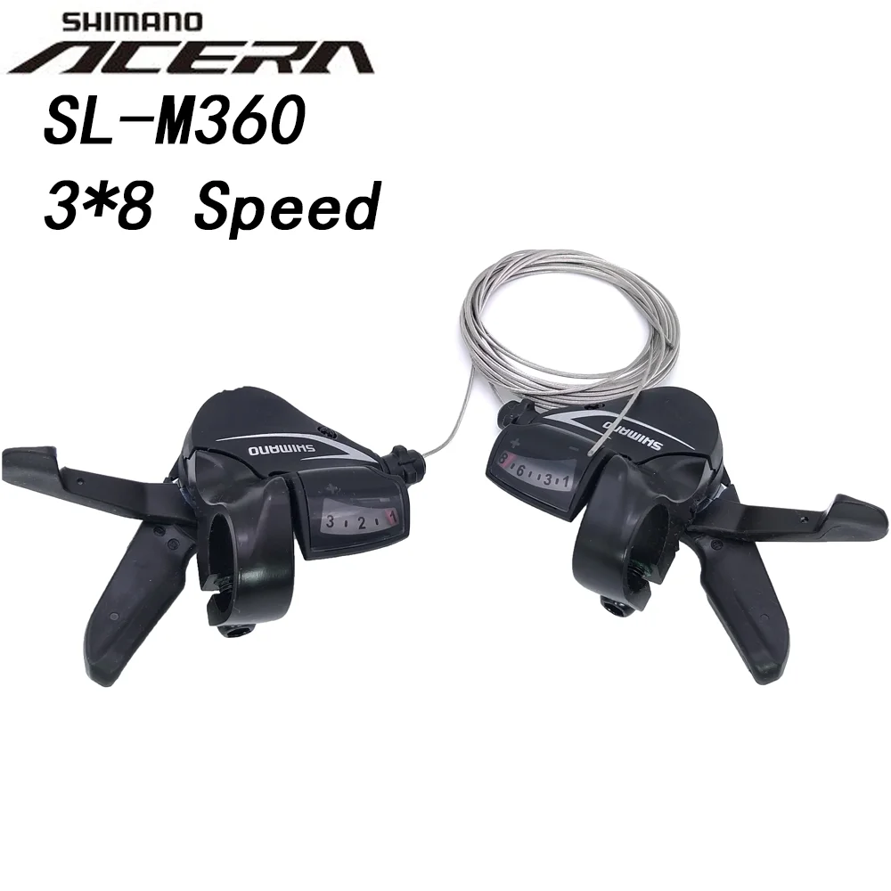 Shimano SL-EF500 3x7 3x8 Speed Shifter Set with Cable 
