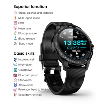 

Smart Watch L9 1.3inch IP68 Waterproof Smartwatch ECG Heart Rate Monitor Blood Pressure Oxygen Sleep Monitor for Iphone Android