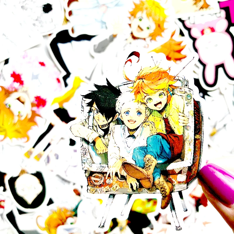 48 шт. Япония Аниме обещанные Neverland наклейки s для багажа ноутбука Наклейка на скейтборд Бомба наклейка с велосипедом на стену Pegatina