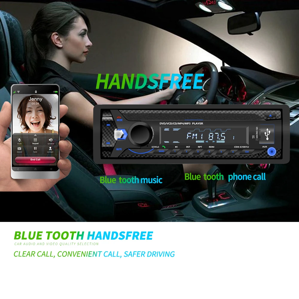 Авторадио AMPrime 1 Din Bluetooth sd-карта Мультимедиа DVD/CD плеер Coche Радио стерео Авто аудио стерео Automotivo USB
