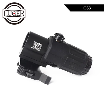

LUGER Hunting Optic Sight Scope G33 Airsoft 3X Magnifier With Switch to Side Quick Detachable QD Mount For Rifle Guns Scope