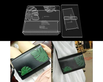 

Retro Chinese style female shoulder messenger bag Nordic ins wind handmade DIY leather goods tool acrylic version drawing