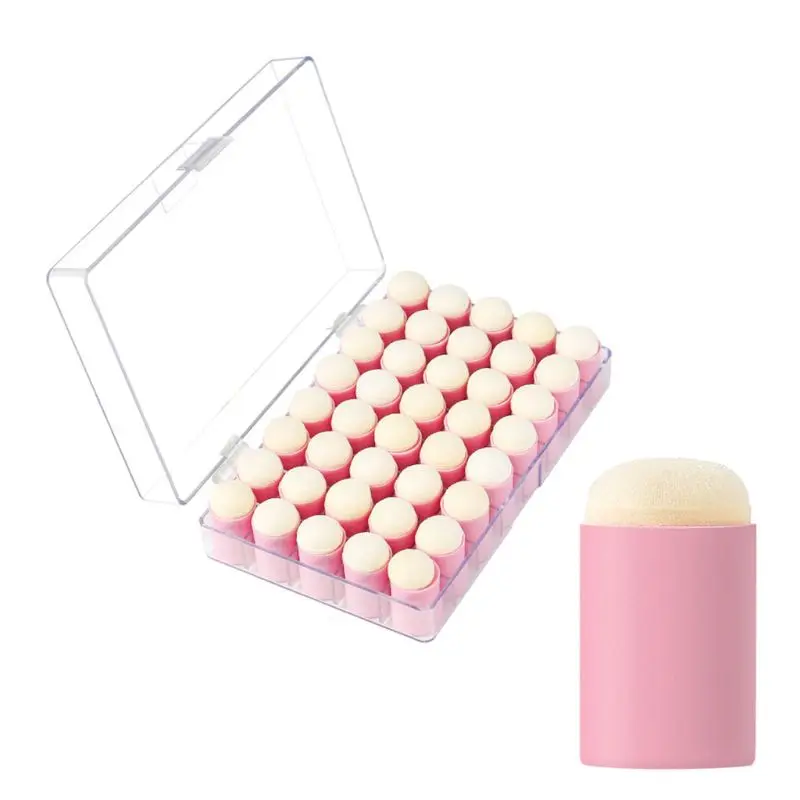 

40 Pack of Finger Sponge Daubers with Storage Case for Painting Art Ink Crafts