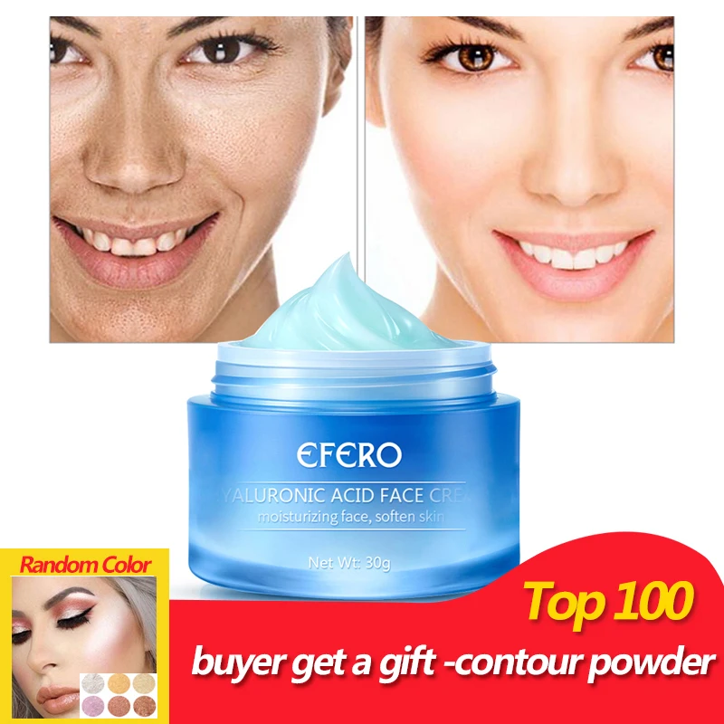 

EFERO Hyaluronic Acid Face Cream Moisturizer Skin Whitening Cream Anti Aging Anti Wrinkle Day Cream Face Serum Shrink Pores 30G