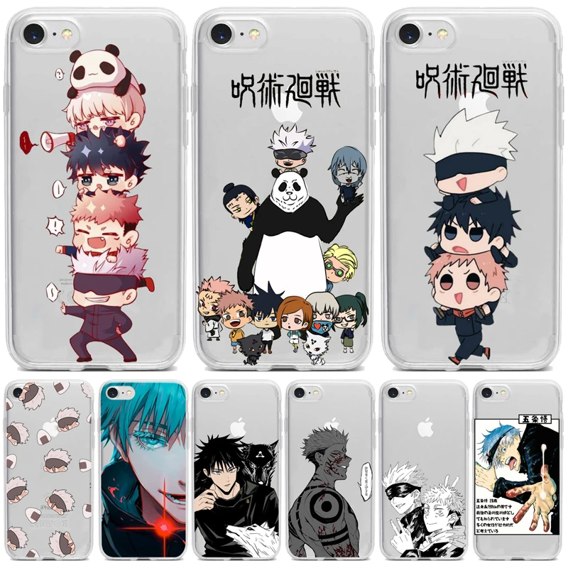 Jujutsu Kaisen Anime for IPhone 11 12 X XR XS Pro MAX SE2020 6 6S 7 8 Plus Mini Silicone Clear Phone Shell Case | Мобильные телефоны