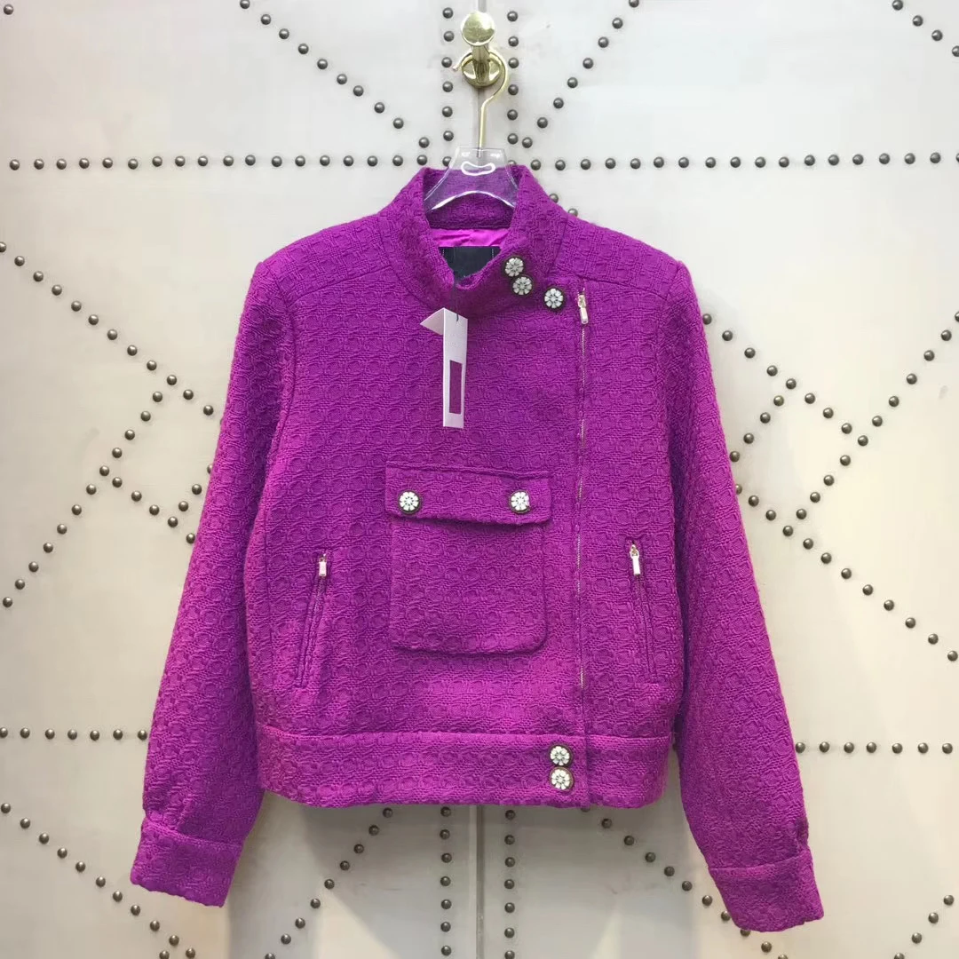 CC Tweed шерсть Зимний Блейзер Парижская Неделя моды подиумная дизайнерская коллекция