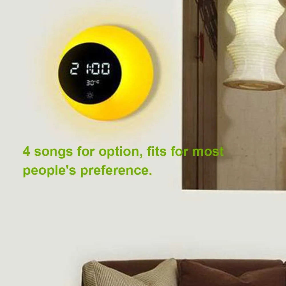Спальный Форма Яркость Регулируемый Ночной свет дома украшение ночной Светильник зарядка через usb светодиодный цифровые часы-будильник островного типа