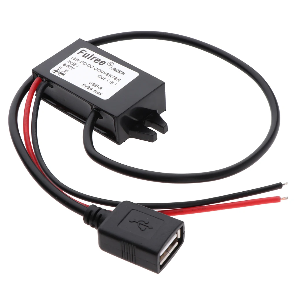 8-60V To 5V USB DC-DC Step Down Voltage Converter Car Power Regulator