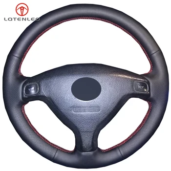 

LQTENLEO Black Artificial Leather DIY Car Steering Wheel Cover For Opel Astra G 1998-2007 Zafira A 1999-2005 Chevrolet Sail 2003