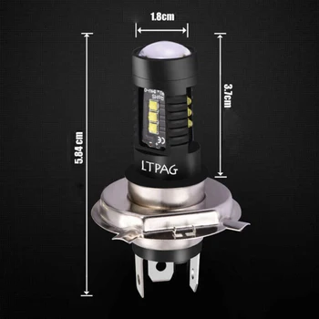 

White LED Lights COB Conversion Bulb Aluminum Alloy H4 9003 Waterproof