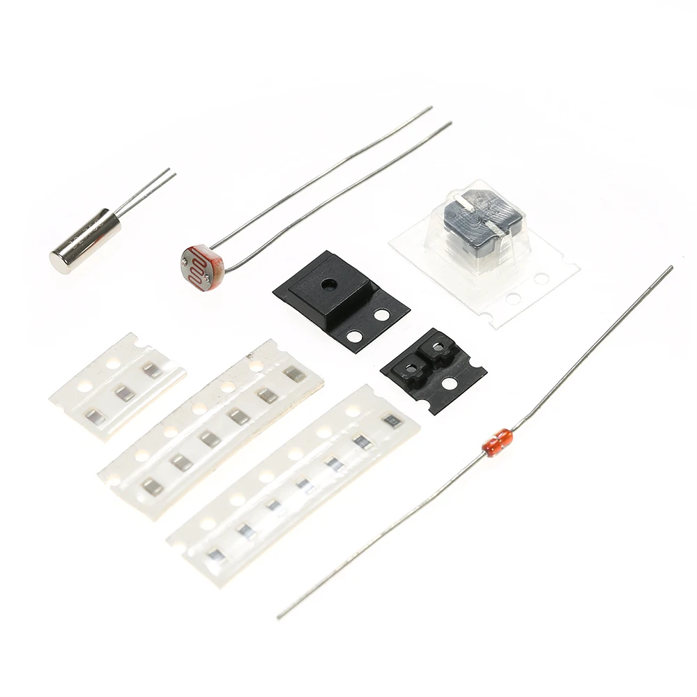High Accuracy Digital Dot Matrix LED Alarm Clock DIY Kit with Transparent Case Temperature Date Time Display