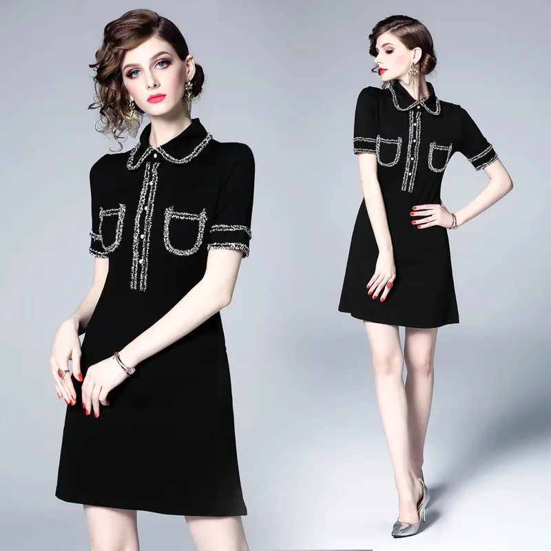 

2019 Spring And Summer-Graceful Hepburn Slim Dress Hepburn Wind Black Dress Charade People Do Not Pick