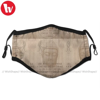 

Spiritual Meditation Mouth Face Mask Buddhism Spiritual Life Quote Facial Mask Fashion Funny with 2 Filters for Adult