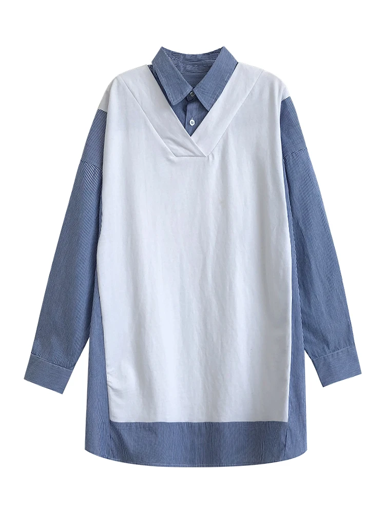 Уличная одежда размера плюс, sudaderas mujer, женская одежда больших размеров, толстовка kawaii, имитация двух частей, в полоску, флисовая женская одежда A5898