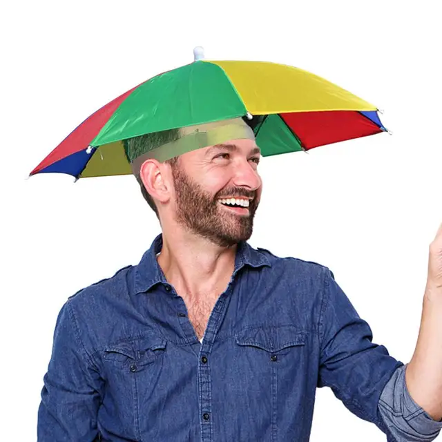 Gorro de lluvia portátil para hombre y sombrilla de color verde militar para exteriores, ajustable, de trabajo de pesca, sombreros de cabeza de viaje para playa|Gorros de pesca| -