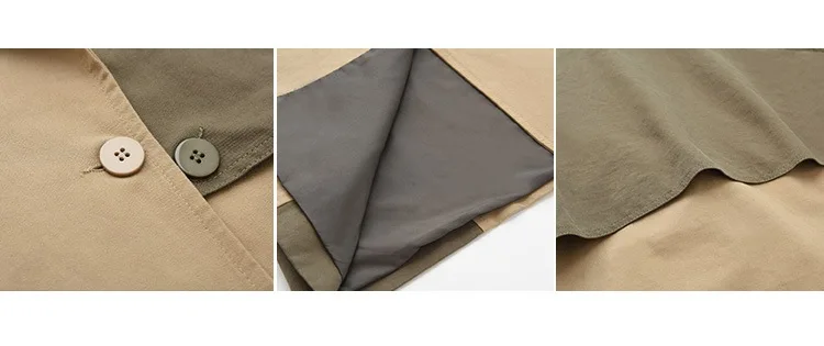 Для фотосессии шикарный Гонконгский аромат Kaki Joint зеленый костюм воротник двубортный Талия обнимающий на шнуровке Тренч пальто выше колена L