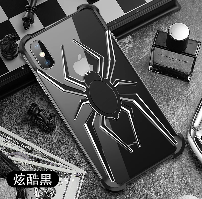 spider The element stents for Apple iPhone X XS Max Case Cover Coque iPhone 11 Pro Max Xr 8 7 6 6s Plus Luxury style shockproof