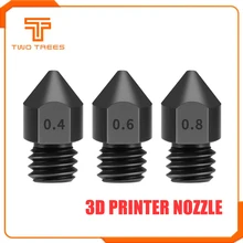 Pièces d'imprimante 3D Reprap MK8 buse en acier trempé 1.75mm 0.4/0.6/0.8mm pour imprimante 3D Ender 3cr10 Ender 3 PRO(China)