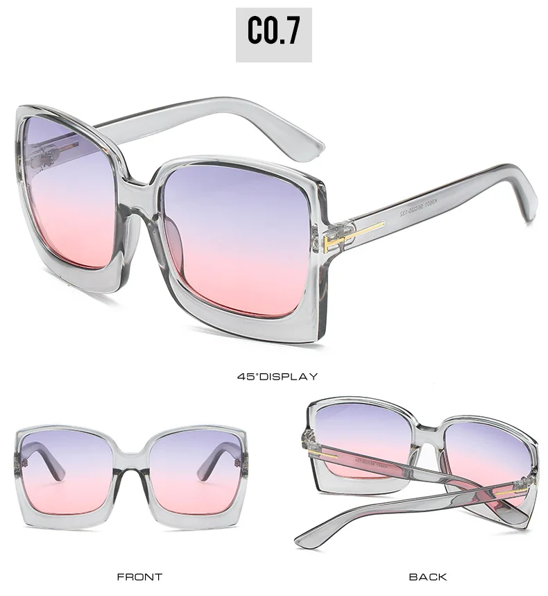 best sunglasses for women D&T New Fashion Oversized Women Sunglasses Brand Designer Plastic Female Big Frame Gradient Sun Glasses UV400 gafas de sol mujer designer sunglasses