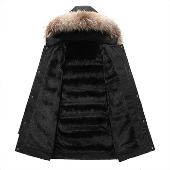 

Casual Jackets Male Hoodies Jacket Man Brand Clothing Winter Men's Long Parkas Thick Hooded Fur Collar Coats Men Overcoats
