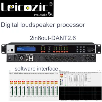 

Leicozic DANTE2.6 2in 6out USB Digital DSP Processor Speaker Processor software control processador audio RS232,RS485 AC220V