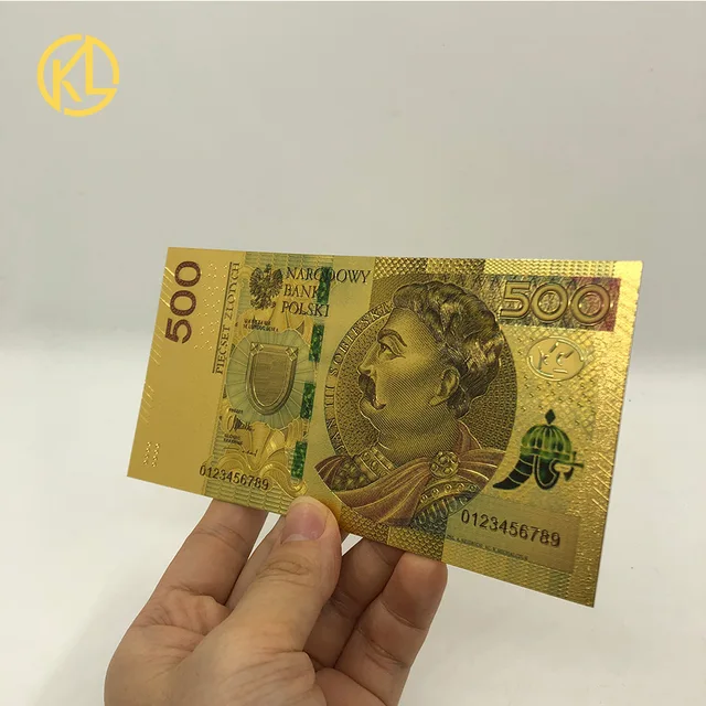 HOT 8 Designs Colored Gold Foil Polish Banknote Set