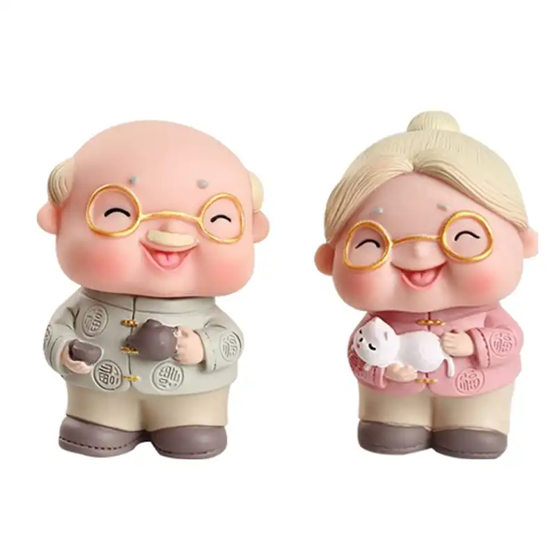 Decoration De Gateau D Anniversaire De Grand Pere De Grand Mere De Dessin Anime Decor De Voiture Aliexpress