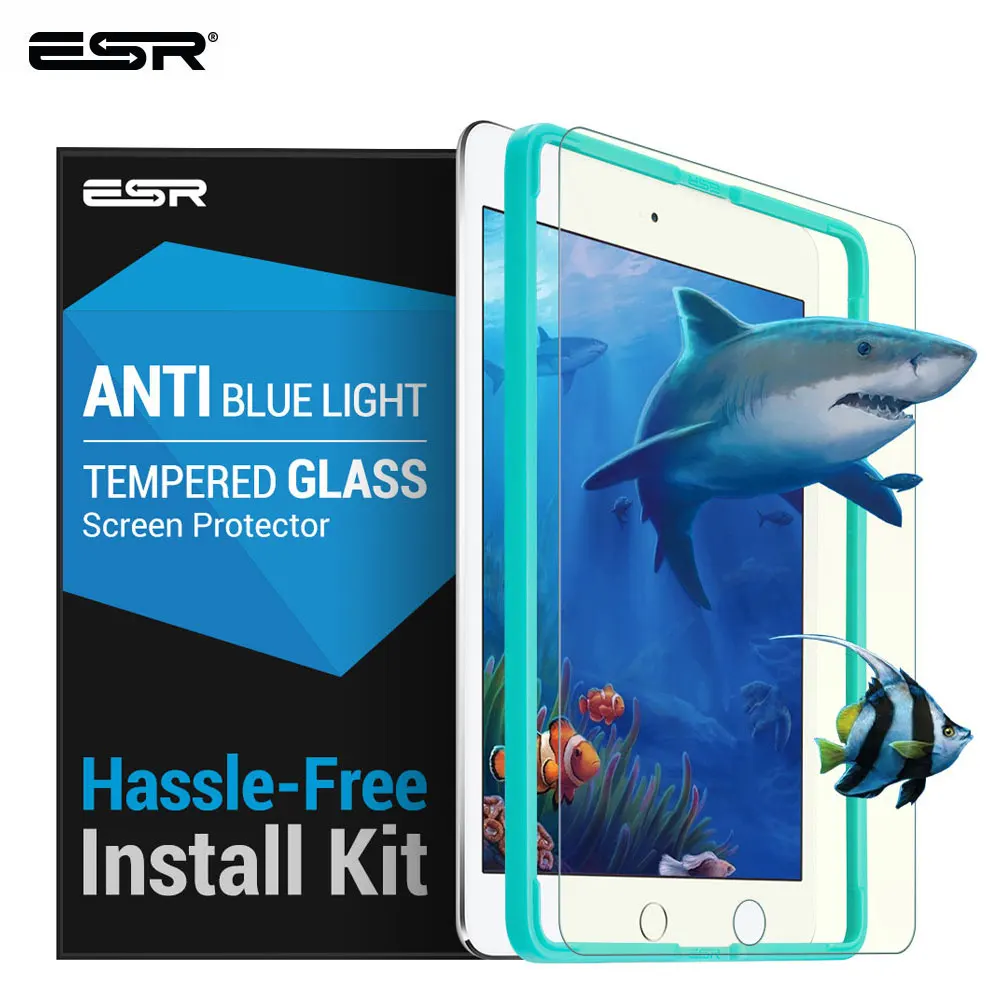 ESR Защита экрана для iPad Air 2 9 7 дюймов Pro Anti Blue ray закаленное стекло с бесплатным