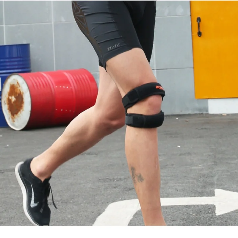 

1pcs Adjustable Patella Support Knee Brace Protector Sport Kneepad Straps with Silicone Shock Absorption Slip Knee Joint Support