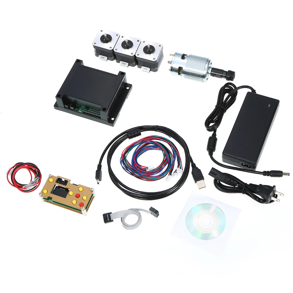 

Hot New 3-axis CNC Control Board GRBL Engraving Machine Accesories Control Panel Stepping Motor ER11 Spindle Motor Offline Contr
