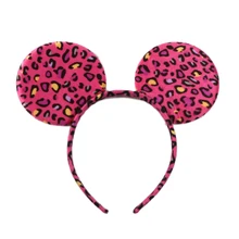 Головной убор с принтом в виде мыши и ушей леопарда для женщин и девушек, аксессуары для волос, простой головной убор, 1Yc9006