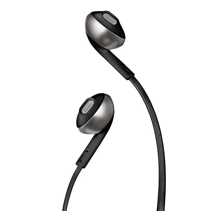 JBL T205A 3 5mm Wired Earphones Stereo Music Earbuds In ear HIFI Sport Headset 1 button Control Hands free Call with Microphone