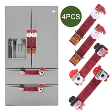 Экономичная 4 шт./компл. Рождественская Ручка дверцы холодильника Крышка для холодильника кухня для микроволновой печи посудомоечной машины ds99