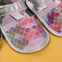 Baby Sandals, Toddler Fish Scale patterns Anti-Slip Footwear Walking Shoes Prewalker for Summer, 3-9 Months 3