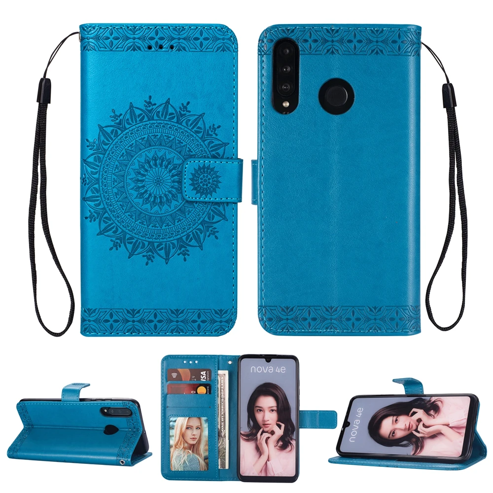 Кожаный чехол для huawei P30 Lite 3D кошелек с мандалой чехол для huawei P20 Lite P20 P30 Pro mate 20 Lite Pro Nova 3e 4E флип чехол s