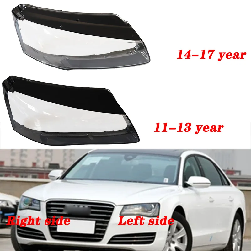 for AUDI A8 D4 2011-2013/2014-2017 front headlamps transparent lampshades lamp shell masks headlights cover lens Headlight glass |