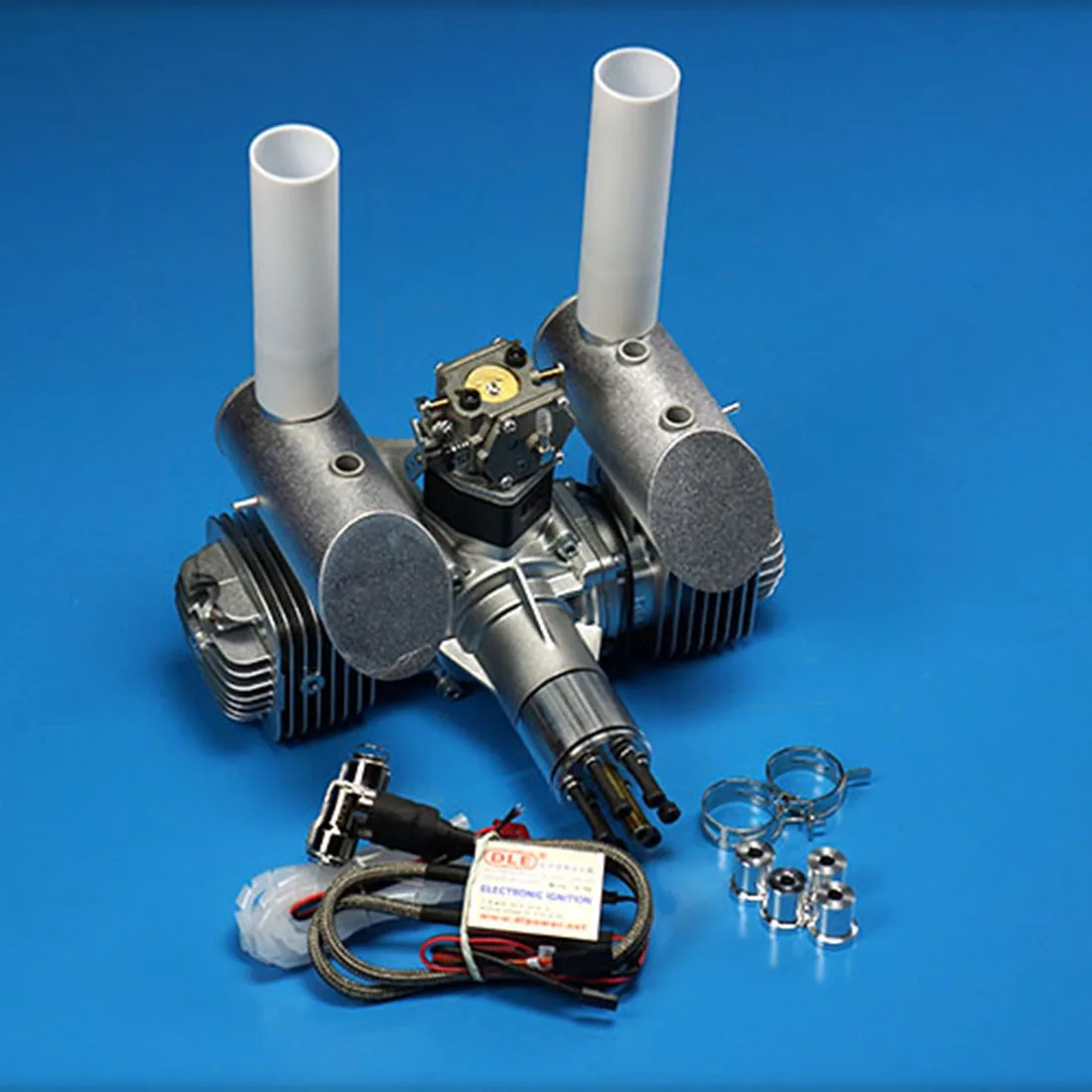 DLE120 120CC бензиновый двигатель двухцилиндровый двухтактный боковой выхлопной двигатель с воздушным охлаждением для радиоуправляемой модели самолетов обучающая игрушка