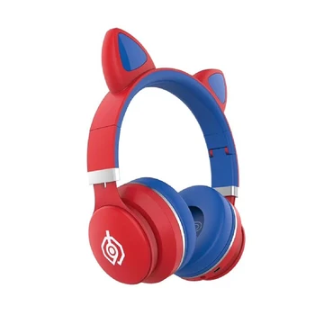 

LED Cat Ear Earphone Earpiece Headphone Noise Cancelling Young People Kids LED Cat LED Noise Reduction Over-The-Ear Headphones