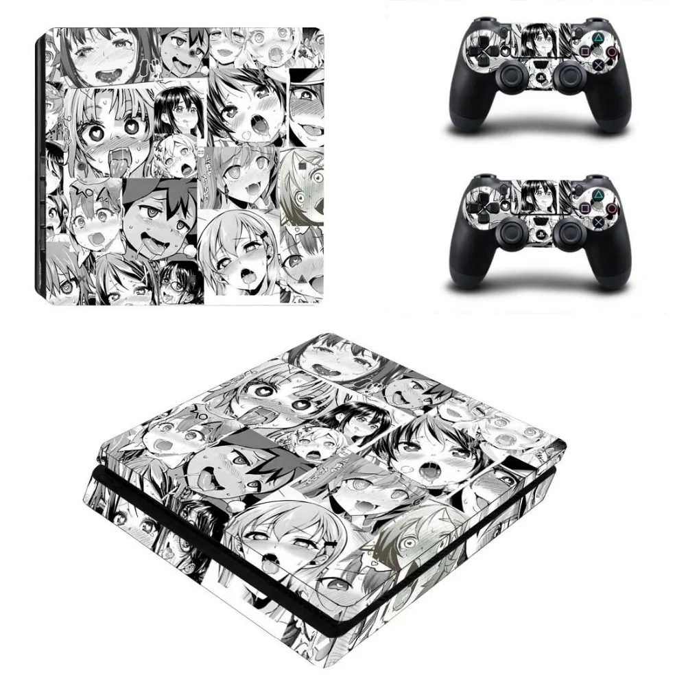 Аниме милая девушка PS4 тонкая кожа Наклейка для playstation 4 консоль и контроллер кожи PS4 тонкая виниловая наклейка