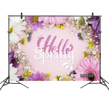

Spring Colored Flowers Backdrops for Photography Background Kids Children Newborn Girls Portrait Photo Studio Prop Backdrop