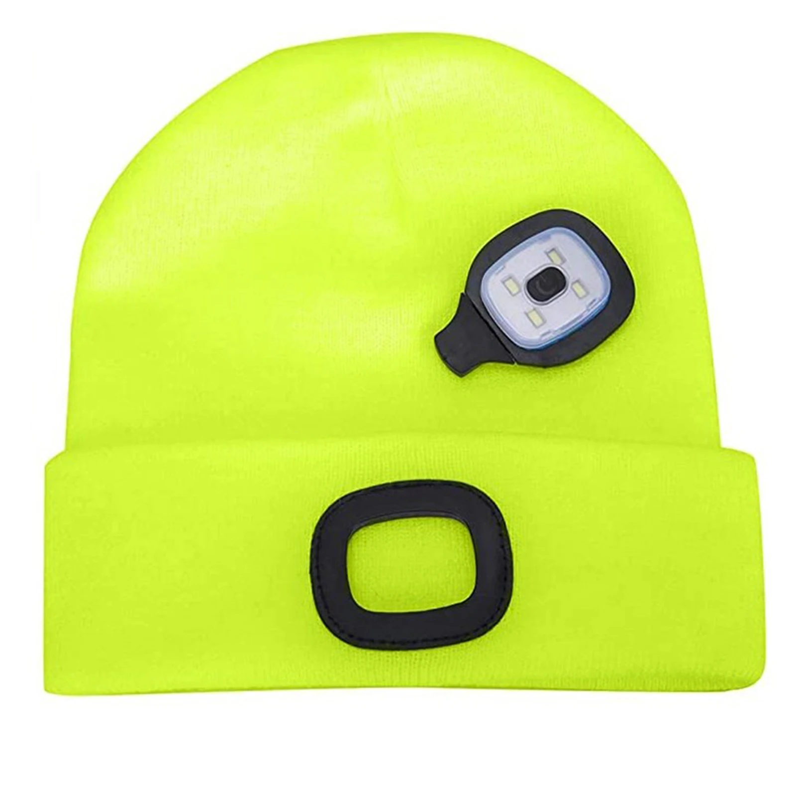 fisherman skully Mens Women Beanie Hat LED Light USB Rechargeable Battery Knitted Warm Hat Walking Night Running Mountain Climbing Hat 2022 New yellow skully hat