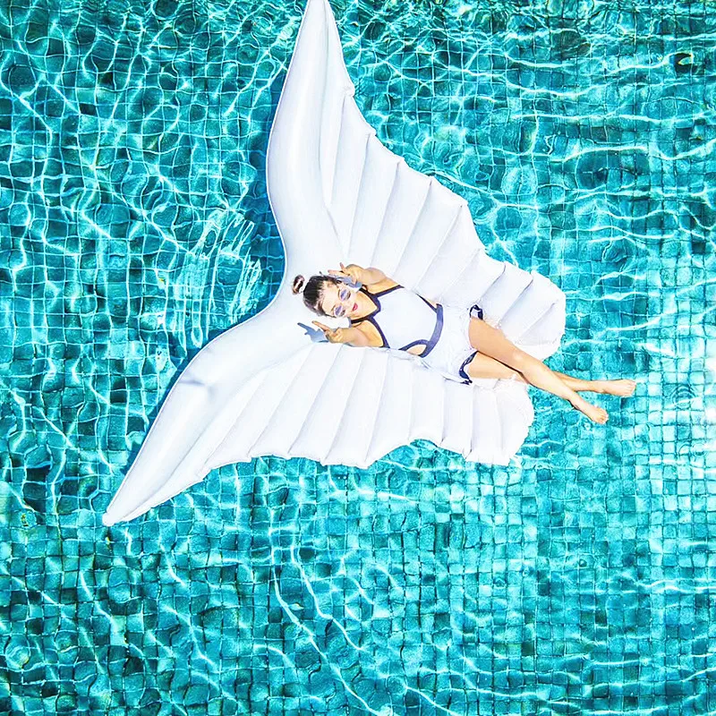 

Inflatable Angel Wings Giant Swimming Float Mat Water Party Toy Swimming Ring for Kids Adults Life Buoy Air Mattress 250cm Toys