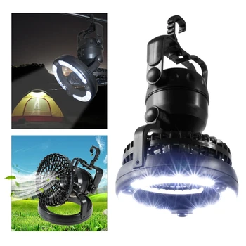 

Camping Fan Light 18 LED 2.5W 2 in 1 Flashlight Outdoor Lantern Hiking Fishing Bicycle Tent Camping LED Lamp With Hanging Hook